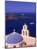 Kimisis Theotokov Church, Santorini, Greece-Walter Bibikow-Mounted Photographic Print