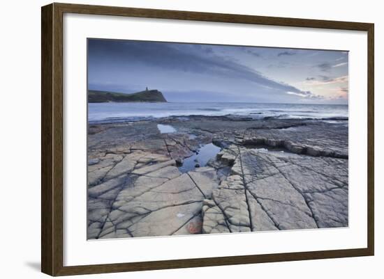 Kimmeridge Bay on the Dorset Coast at Sunset, Jurassic Coast, UNESCO Site, Dorset, England, UK-Julian Elliott-Framed Photographic Print