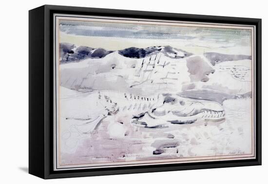 Kimmeridgian Ghost (W/C over Pencil on Paper)-Paul Nash-Framed Premier Image Canvas