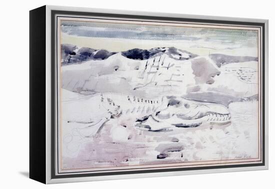 Kimmeridgian Ghost (W/C over Pencil on Paper)-Paul Nash-Framed Premier Image Canvas