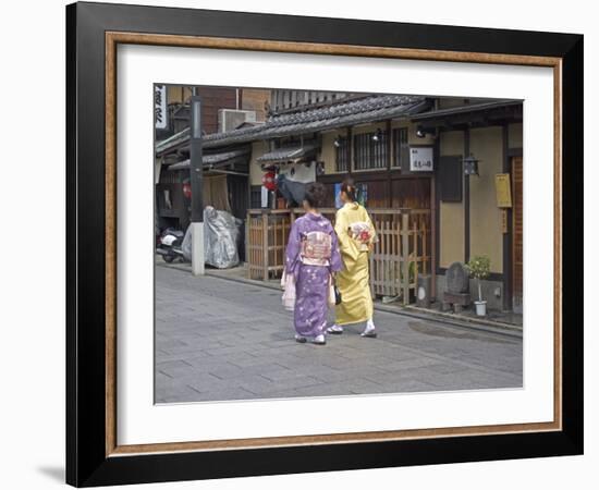 Kimono Beauty, Kyoto, Japan-Shin Terada-Framed Photographic Print