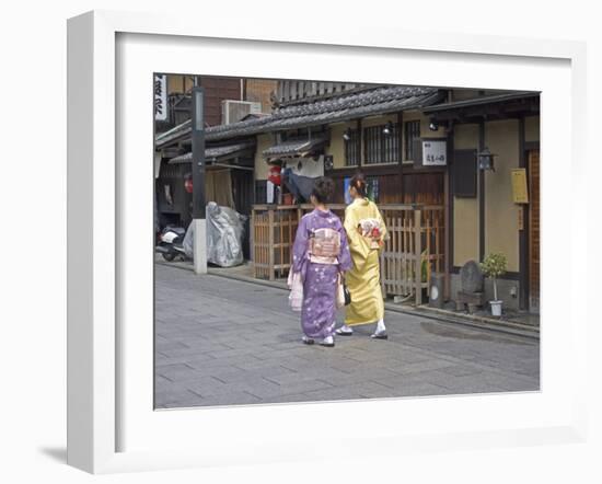 Kimono Beauty, Kyoto, Japan-Shin Terada-Framed Photographic Print