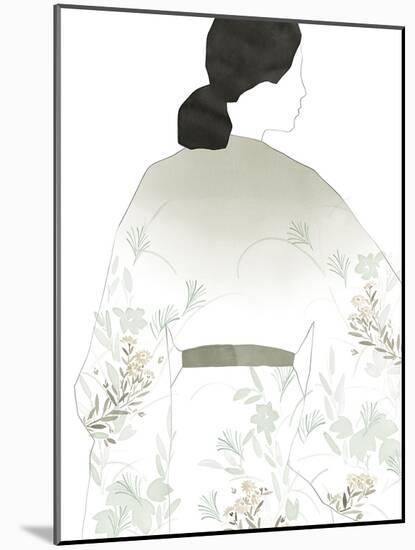 Kimono Portrait - Glance-Aurora Bell-Mounted Giclee Print
