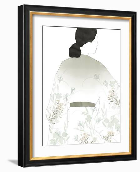 Kimono Portrait - Glance-Aurora Bell-Framed Giclee Print