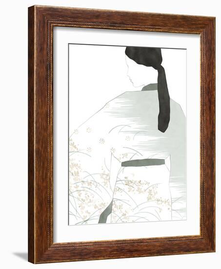 Kimono Portrait - Poise-Aurora Bell-Framed Giclee Print