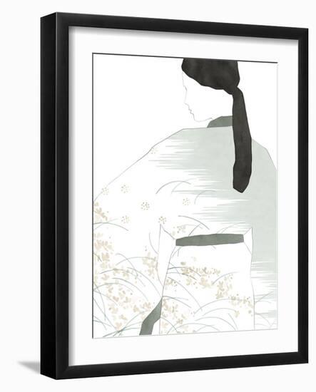 Kimono Portrait - Poise-Aurora Bell-Framed Giclee Print