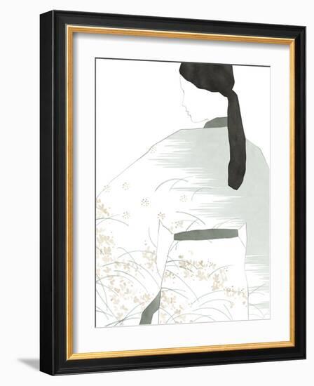 Kimono Portrait - Poise-Aurora Bell-Framed Giclee Print