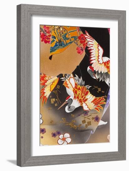 Kimono Tsuru-Haruyo Morita-Framed Art Print