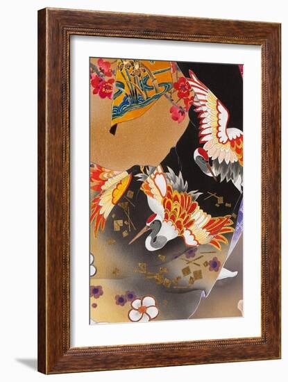 Kimono Tsuru-Haruyo Morita-Framed Art Print