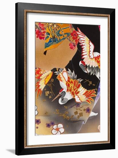 Kimono Tsuru-Haruyo Morita-Framed Art Print