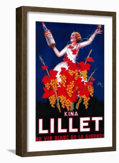 Kina Lillet Vintage Poster - Europe-Lantern Press-Framed Art Print