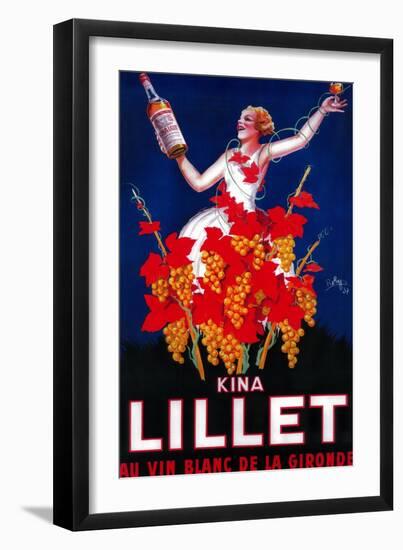 Kina Lillet Vintage Poster - Europe-Lantern Press-Framed Art Print