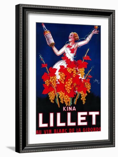 Kina Lillet Vintage Poster - Europe-Lantern Press-Framed Art Print