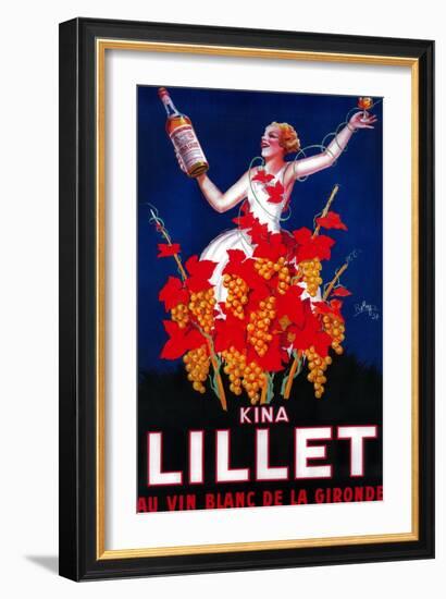 Kina Lillet Vintage Poster - Europe-Lantern Press-Framed Art Print