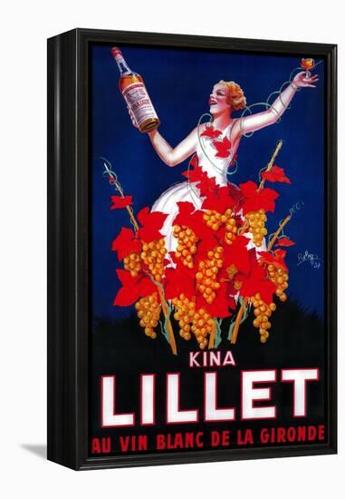 Kina Lillet Vintage Poster - Europe-Lantern Press-Framed Stretched Canvas