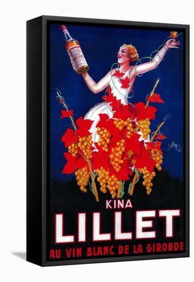 Kina Lillet Vintage Poster - Europe-Lantern Press-Framed Stretched Canvas