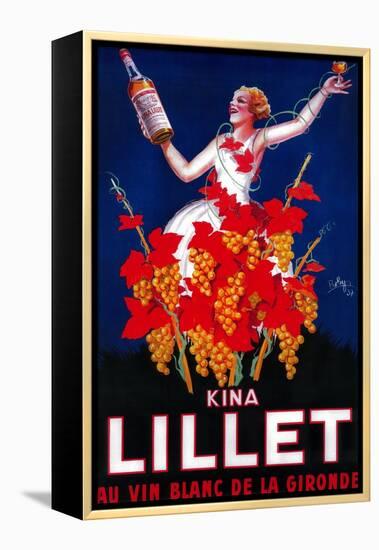 Kina Lillet Vintage Poster - Europe-Lantern Press-Framed Stretched Canvas