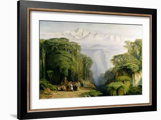 Kinchinjunga from Darjeeling, 1879-Edward Lear-Framed Giclee Print