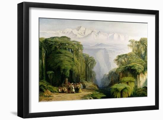 Kinchinjunga from Darjeeling, 1879-Edward Lear-Framed Giclee Print