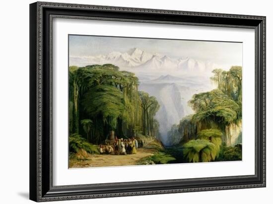 Kinchinjunga from Darjeeling, 1879-Edward Lear-Framed Giclee Print