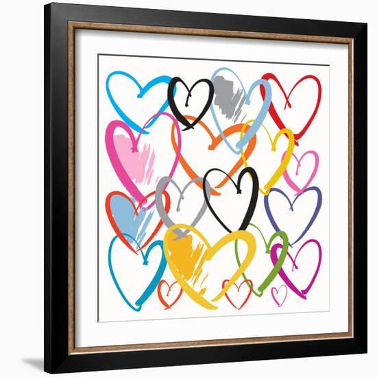 Kind Hearts, 2015 (mixed media)-Jenny Frean-Framed Giclee Print