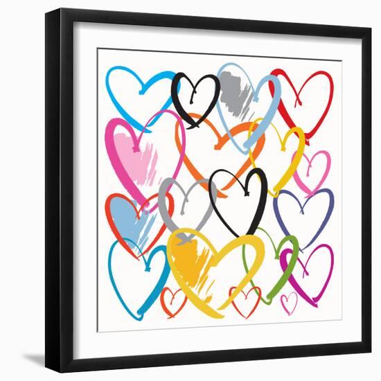 Kind Hearts, 2015 (mixed media)-Jenny Frean-Framed Giclee Print