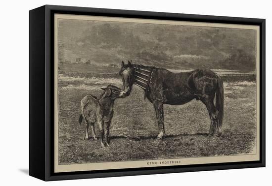 Kind Inquiries-Alfred Chantrey Corbould-Framed Premier Image Canvas