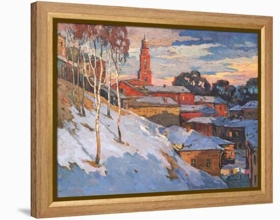 Kind On A Winter City, Oil On A Canvas-balaikin2009-Framed Stretched Canvas