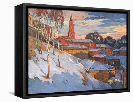Kind On A Winter City, Oil On A Canvas-balaikin2009-Framed Stretched Canvas