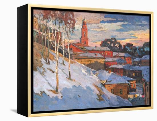 Kind On A Winter City, Oil On A Canvas-balaikin2009-Framed Stretched Canvas