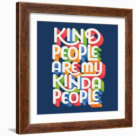 Kind People I Bright Sq-Gia Graham-Framed Art Print