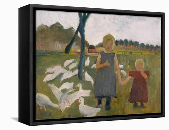 Kinder Mit Gaensen-Paula Modersohn-Becker-Framed Premier Image Canvas