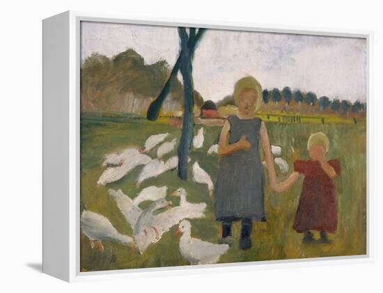 Kinder Mit Gaensen-Paula Modersohn-Becker-Framed Premier Image Canvas