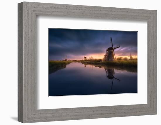 Kinderdijk Windmills-Jesús M. García-Framed Photographic Print