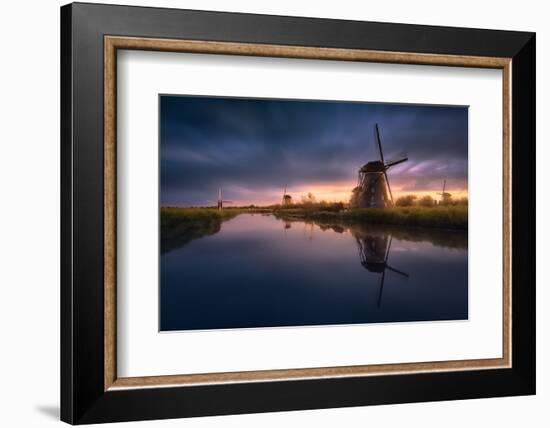 Kinderdijk Windmills-Jesús M. García-Framed Photographic Print