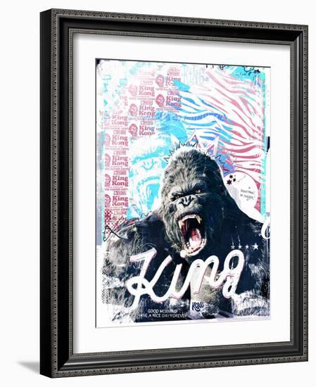 King, 2017 (Collage on Canvas)-Teis Albers-Framed Giclee Print