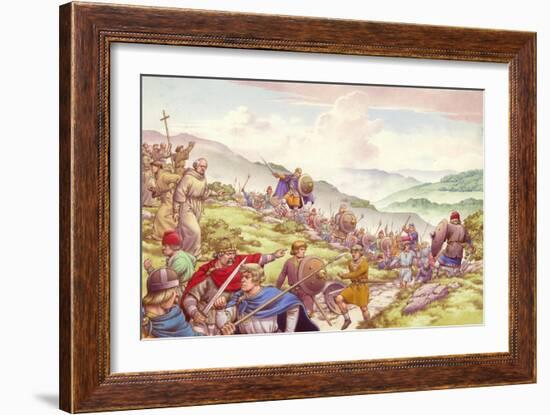King Aethelfrith Sends Soldier to Slaughter Twelve Hundred Monks-Pat Nicolle-Framed Giclee Print