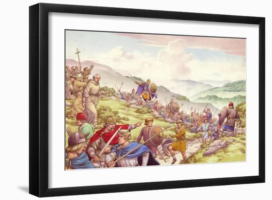 King Aethelfrith Sends Soldier to Slaughter Twelve Hundred Monks-Pat Nicolle-Framed Giclee Print