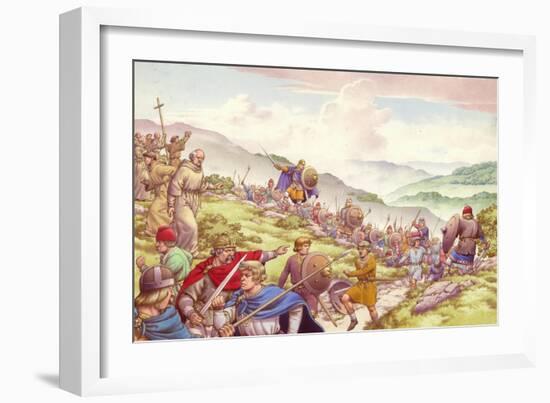 King Aethelfrith Sends Soldier to Slaughter Twelve Hundred Monks-Pat Nicolle-Framed Giclee Print