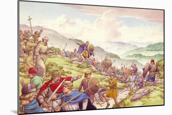 King Aethelfrith Sends Soldier to Slaughter Twelve Hundred Monks-Pat Nicolle-Mounted Giclee Print