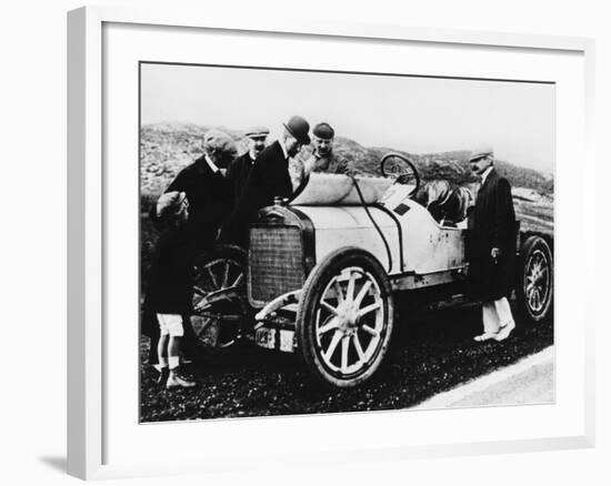 King Albert I of Belgium Inspecting a Car, C1909-C1913-null-Framed Photographic Print