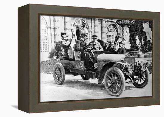 King Alfonso XIII in a Hispano-Suiza Car, Palace of La Granja, Segovia, Spain, C1907-null-Framed Premier Image Canvas