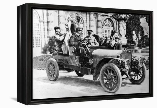 King Alfonso XIII in a Hispano-Suiza Car, Palace of La Granja, Segovia, Spain, C1907-null-Framed Premier Image Canvas