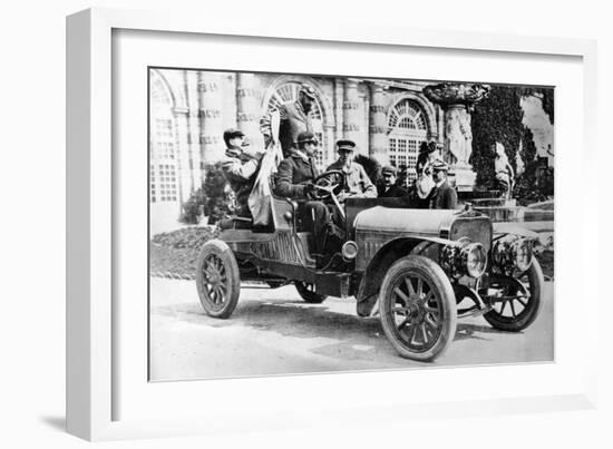 King Alfonso XIII in a Hispano-Suiza Car, Palace of La Granja, Segovia, Spain, C1907-null-Framed Photographic Print