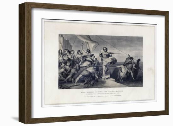 King Alfred Inciting the Anglo-Saxons to Repel the Invasion of the Danes-Herbert Bourne-Framed Giclee Print