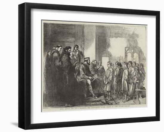 King Alfred the Great Teaching the Anglo-Saxon Youth-Sir John Gilbert-Framed Giclee Print