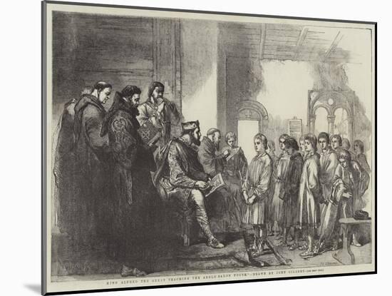 King Alfred the Great Teaching the Anglo-Saxon Youth-Sir John Gilbert-Mounted Giclee Print