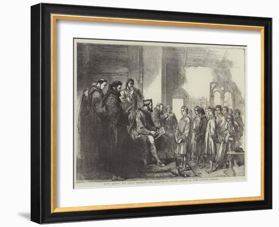 King Alfred the Great Teaching the Anglo-Saxon Youth-Sir John Gilbert-Framed Giclee Print