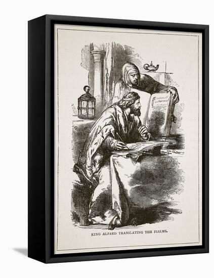 King Alfred Translating the Psalms (Litho)-English-Framed Premier Image Canvas