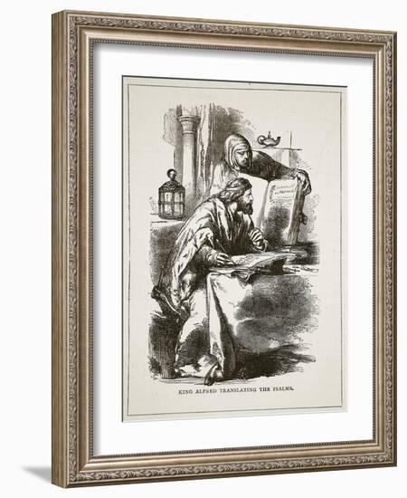 King Alfred Translating the Psalms (Litho)-English-Framed Giclee Print